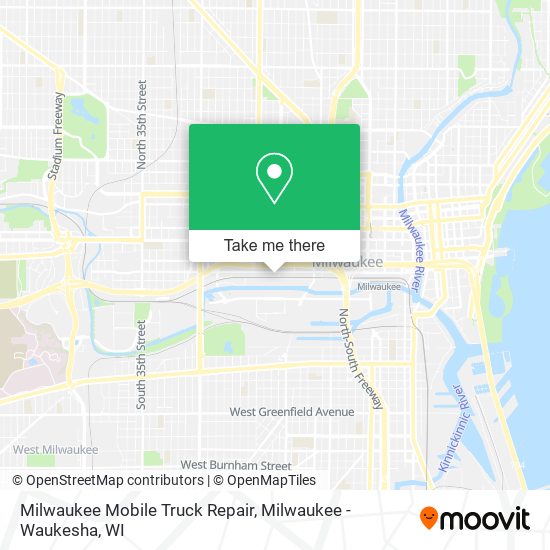 Mapa de Milwaukee Mobile Truck Repair