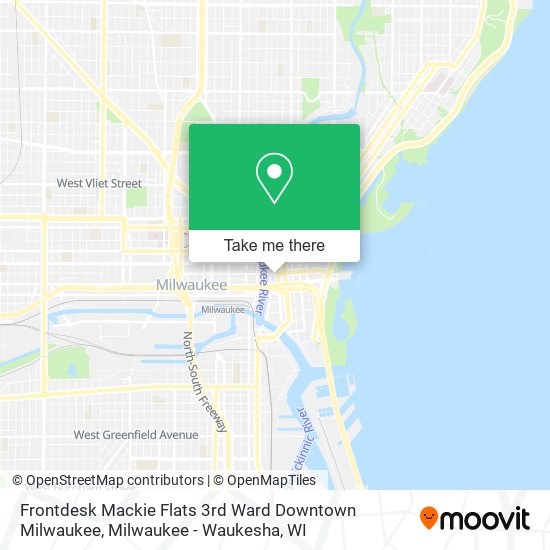 Mapa de Frontdesk Mackie Flats 3rd Ward Downtown Milwaukee