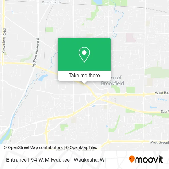 Entrance I-94 W map
