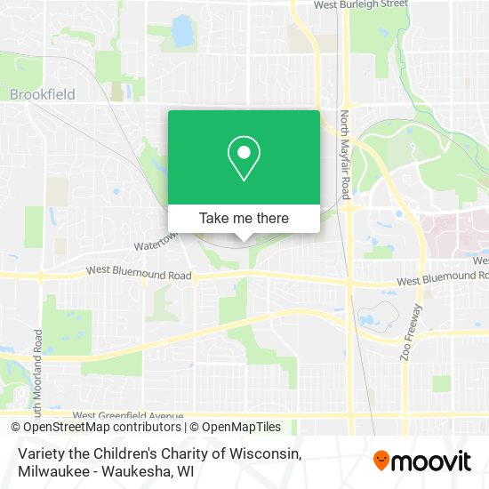Mapa de Variety the Children's Charity of Wisconsin