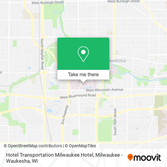 Mapa de Hotel Transportation Milwaukee Hotel