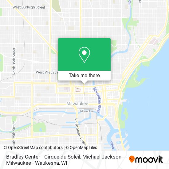 Mapa de Bradley Center - Cirque du Soleil, Michael Jackson