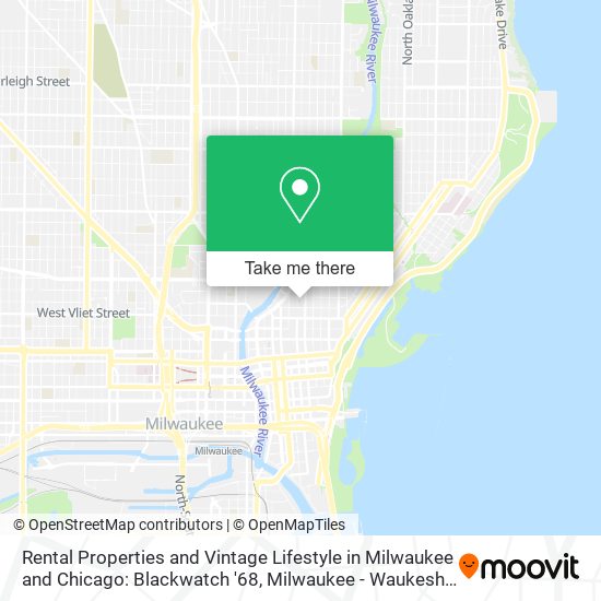 Mapa de Rental Properties and Vintage Lifestyle in Milwaukee and Chicago: Blackwatch '68