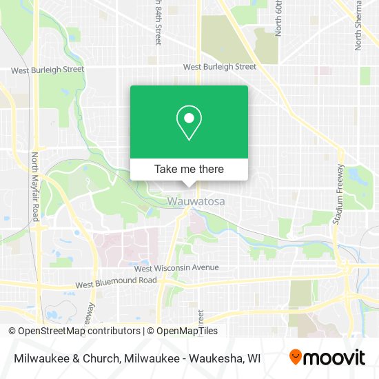 Milwaukee & Church map