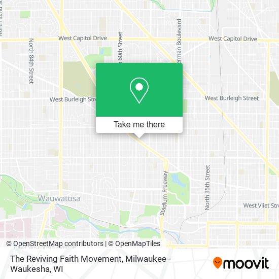 Mapa de The Reviving Faith Movement