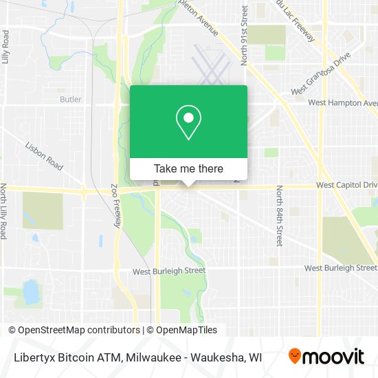 Mapa de Libertyx Bitcoin ATM