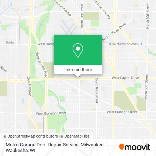 Mapa de Metro Garage Door Repair Service