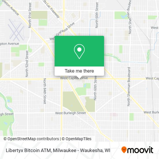 Mapa de Libertyx Bitcoin ATM