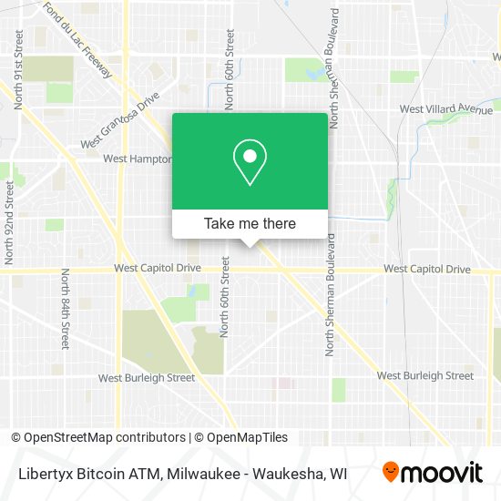 Mapa de Libertyx Bitcoin ATM