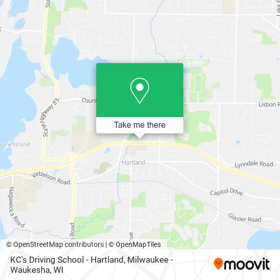 KC's Driving School - Hartland map