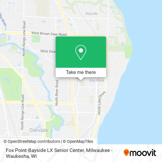 Fox Point-Bayside LX Senior Center map