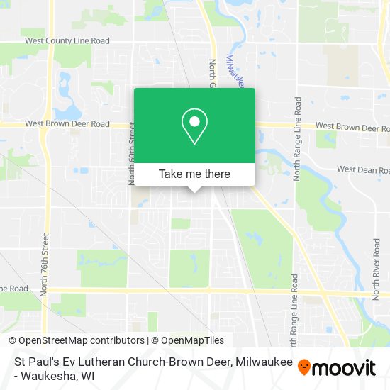 Mapa de St Paul's Ev Lutheran Church-Brown Deer