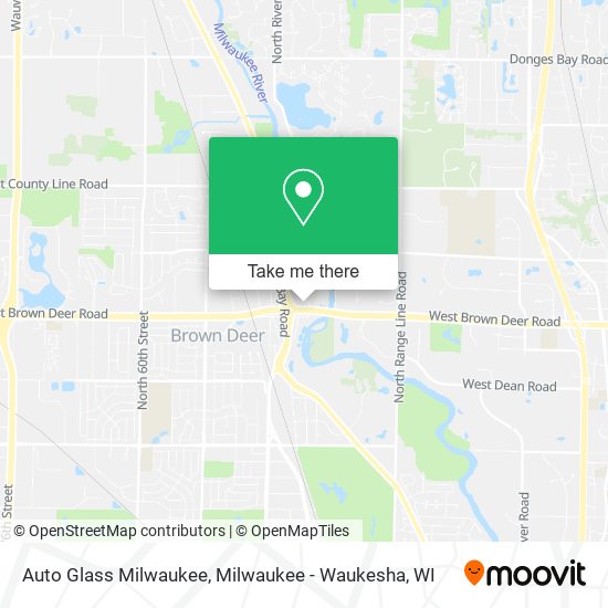 Mapa de Auto Glass Milwaukee