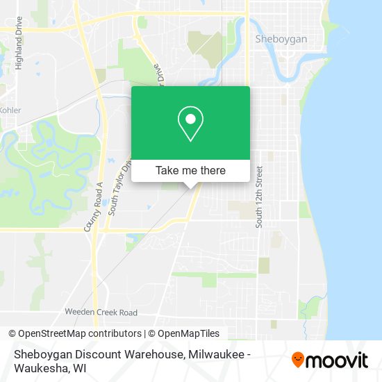Mapa de Sheboygan Discount Warehouse