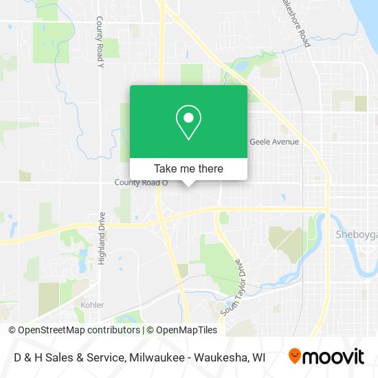 D & H Sales & Service map