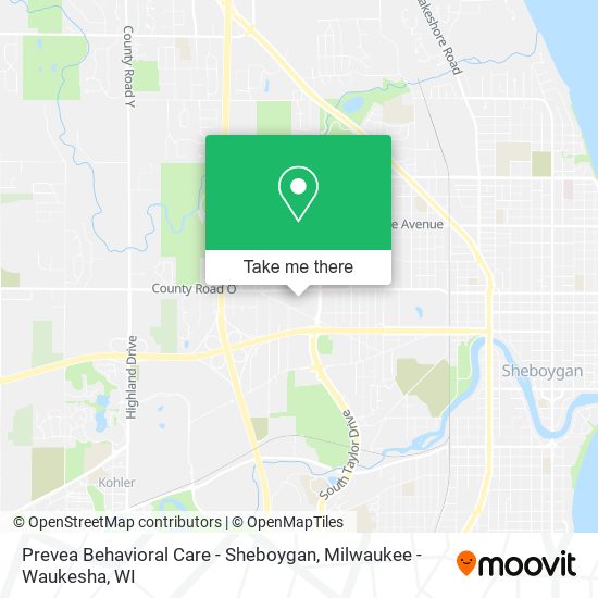 Mapa de Prevea Behavioral Care - Sheboygan