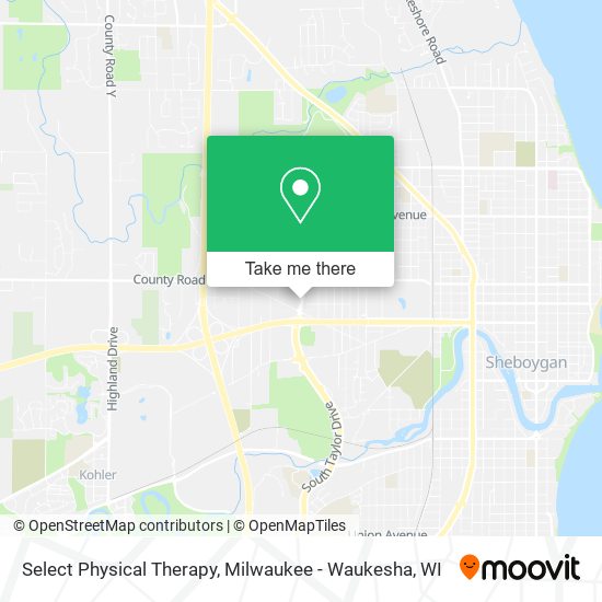 Select Physical Therapy map