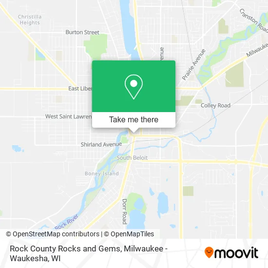 Mapa de Rock County Rocks and Gems