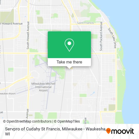 Mapa de Servpro of Cudahy St Francis