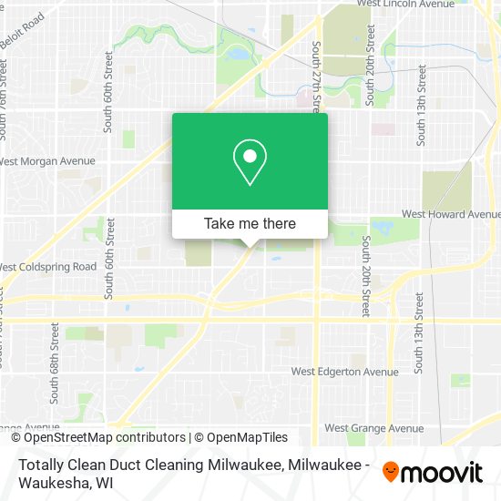 Totally Clean Duct Cleaning Milwaukee map