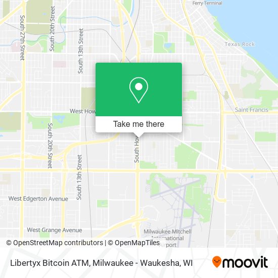 Mapa de Libertyx Bitcoin ATM