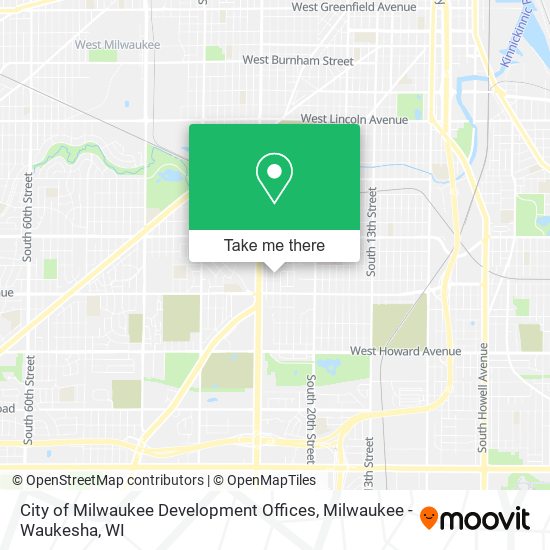 City of Milwaukee Development Offices map