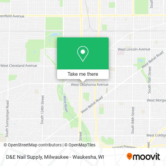 D&E Nail Supply map