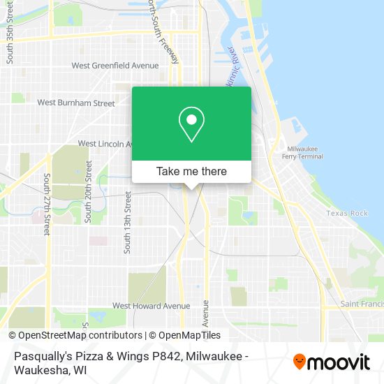 Mapa de Pasqually's Pizza & Wings P842