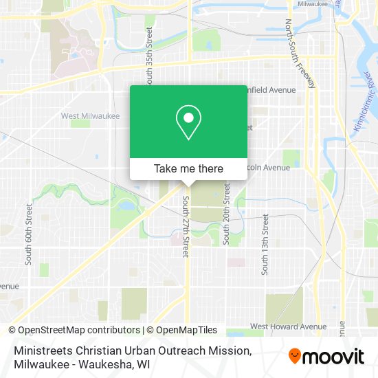 Ministreets Christian Urban Outreach Mission map