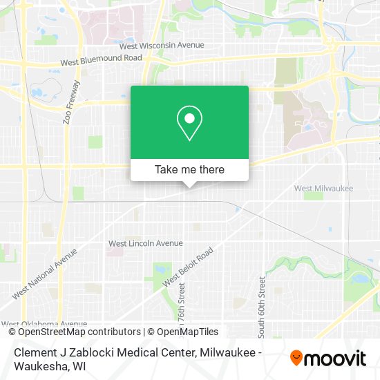 Mapa de Clement J Zablocki Medical Center
