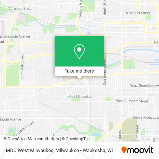 MDC West Milwaukee map