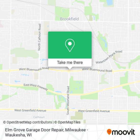 Mapa de Elm Grove Garage Door Repair