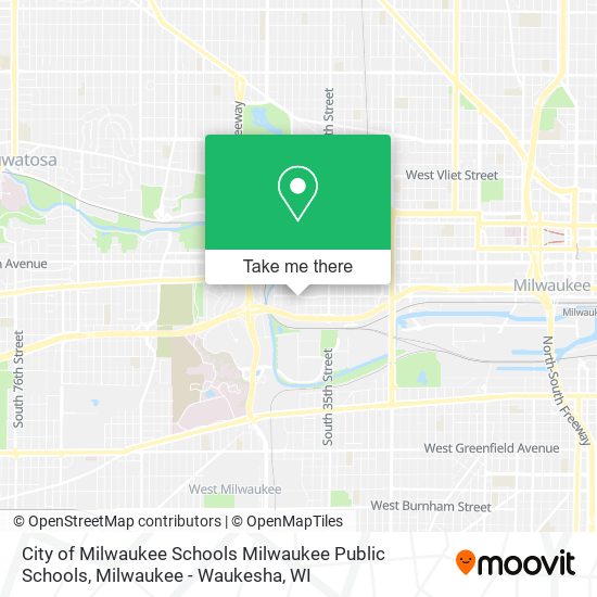 Mapa de City of Milwaukee Schools Milwaukee Public Schools