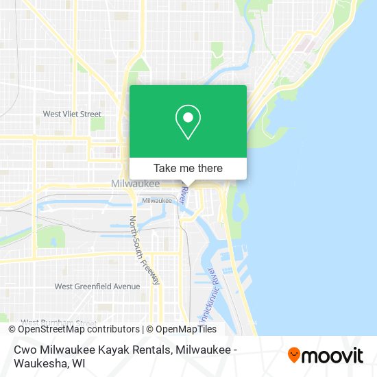 Cwo Milwaukee Kayak Rentals map