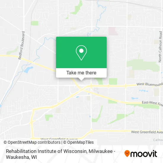 Rehabilitation Institute of Wisconsin map