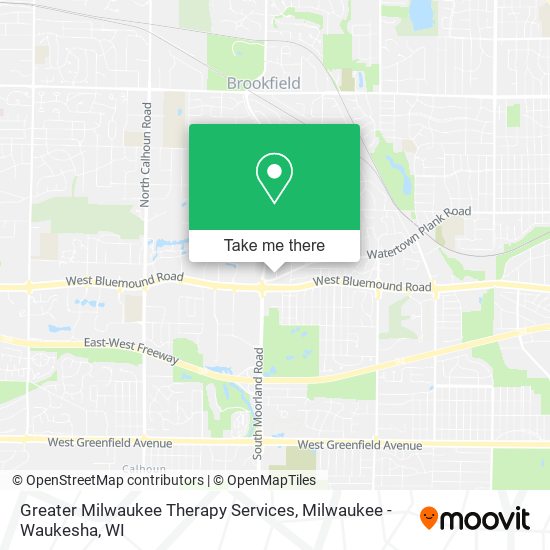 Greater Milwaukee Therapy Services map