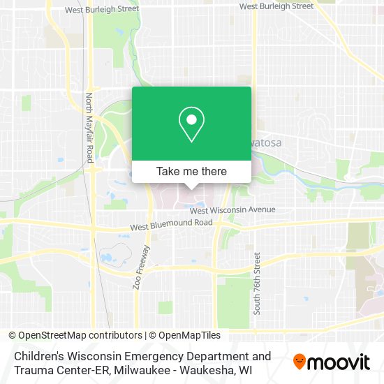 Mapa de Children's Wisconsin Emergency Department and Trauma Center-ER