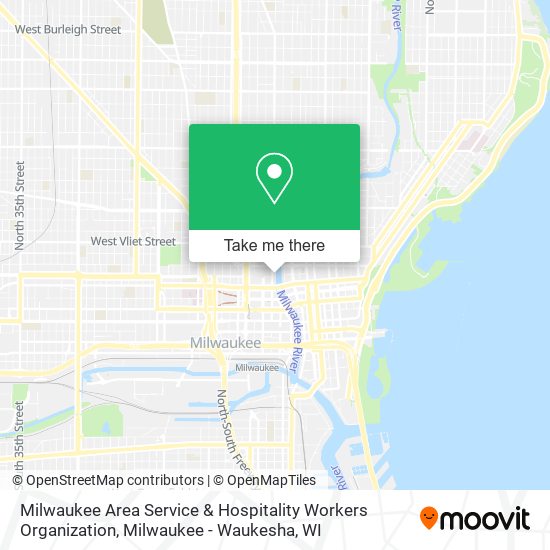 Mapa de Milwaukee Area Service & Hospitality Workers Organization