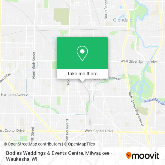 Mapa de Bodies Weddings & Events Centre