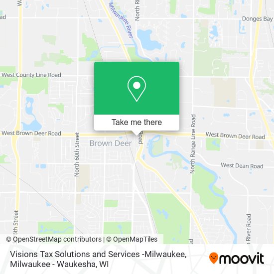 Visions Tax Solutions and Services -Milwaukee map