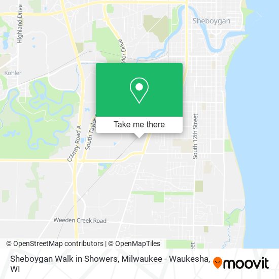 Mapa de Sheboygan Walk in Showers