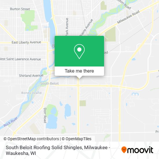 South Beloit Roofing Solid Shingles map