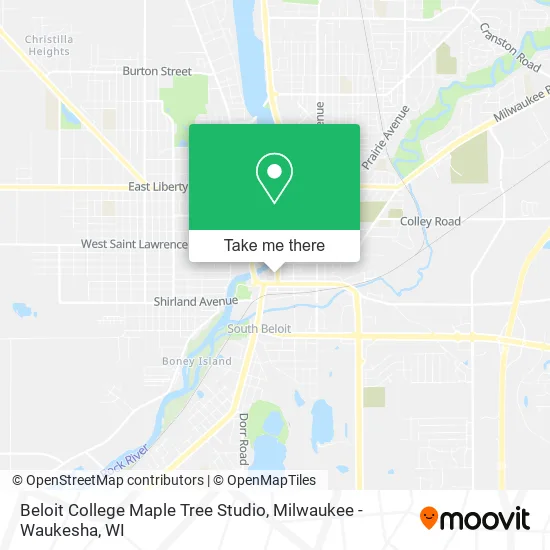 Mapa de Beloit College Maple Tree Studio