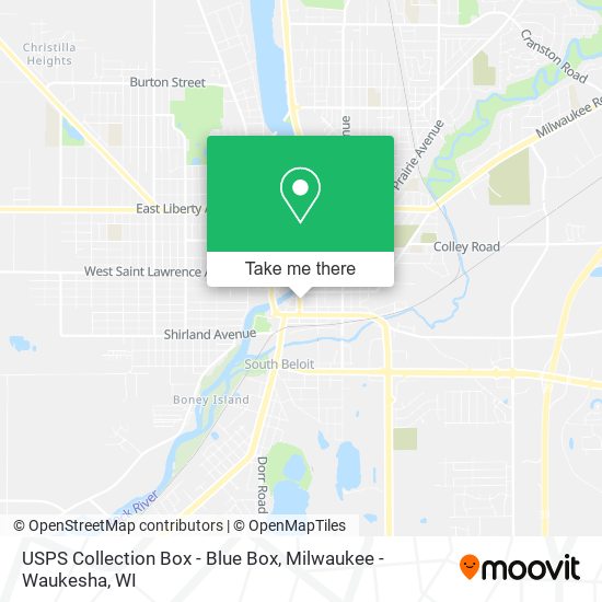 USPS Collection Box - Blue Box map