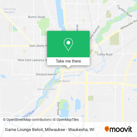 Game Lounge Beloit map