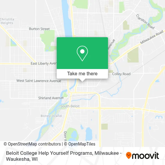 Beloit College Help Yourself Programs map