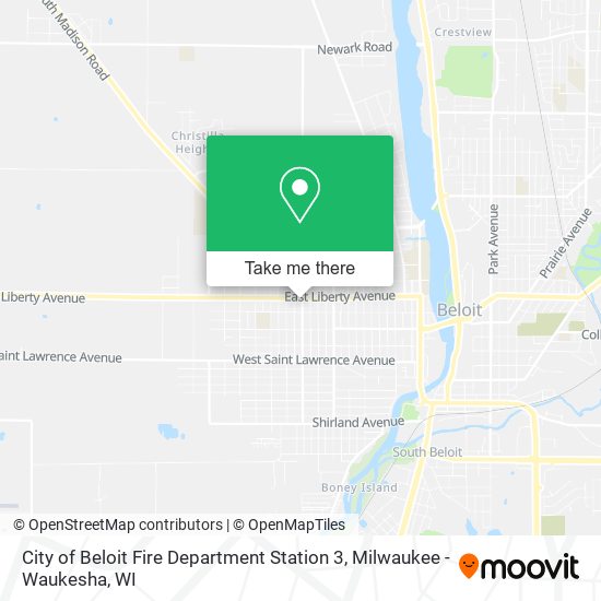 Mapa de City of Beloit Fire Department Station 3