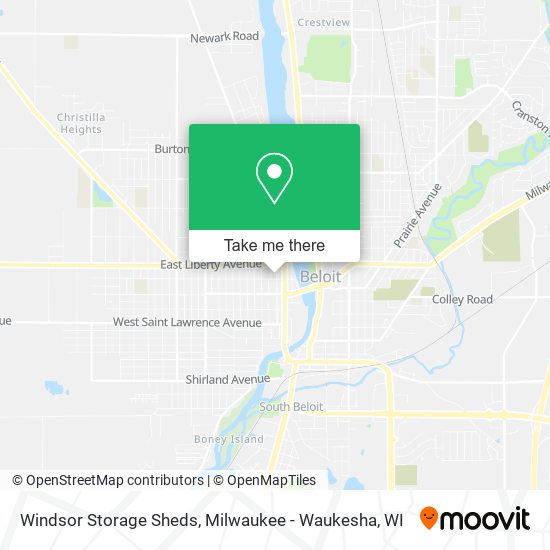 Windsor Storage Sheds map