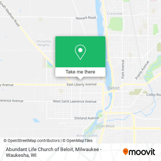 Abundant Life Church of Beloit map