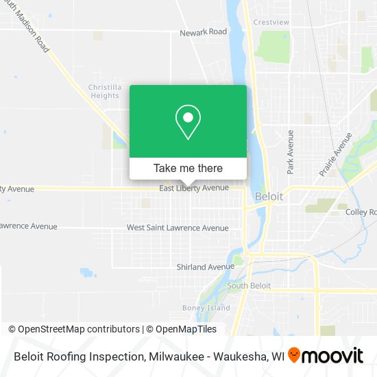 Mapa de Beloit Roofing Inspection